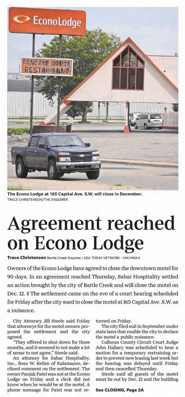 Econo Lodge (Village Inn) - Nov 16 2019 Article